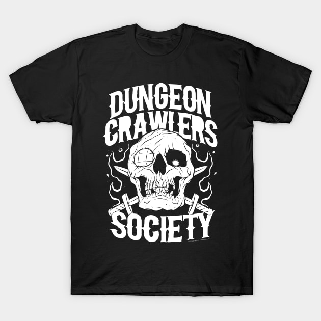 Dungeon Crawlers Society T-Shirt by d20Monkey